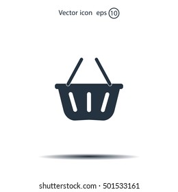 Vector shopping basket icon