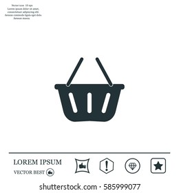 Vector shopping basket icon