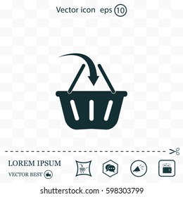 Vector shopping basket icon