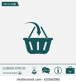 Vector shopping basket icon