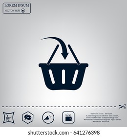 Vector shopping basket icon