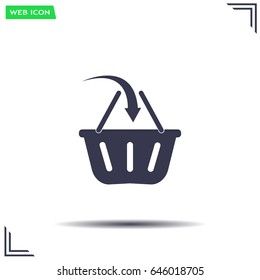 Vector shopping basket icon