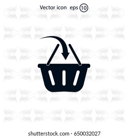 Vector shopping basket icon