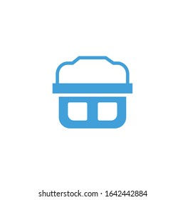 Vector shopping basket  icon design template