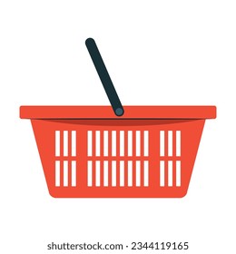 Vector shopping basket icon vector illustration.