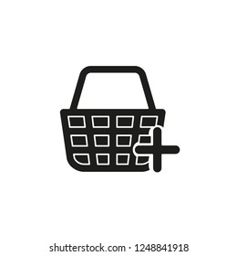 vector shopping basket illustration isolated. market store cart - shopping icon