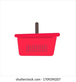 Vector shopping basket, llustration at white background