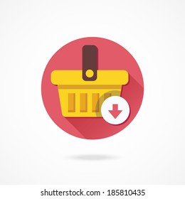 Vector Shopping Basket Remove from Cart Icon