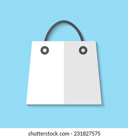 Vector shopping basket web flat icon. Eps 10.