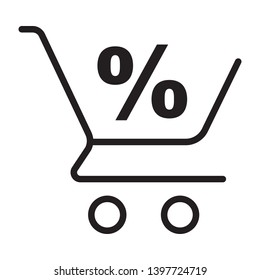 Vector shopping cart for discount