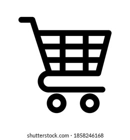Vector shopping cart flat icon. Add to cart. Buy. Purchase. Ecommerce. Shopping. Cart shop empty icon, add, buy vector button design, clipart illustration.