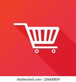 Vector shopping cart flat icon