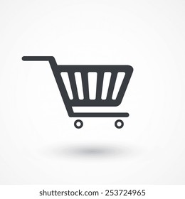 Vector shopping cart flat icon