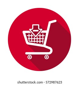 Vector shopping cart flat icon