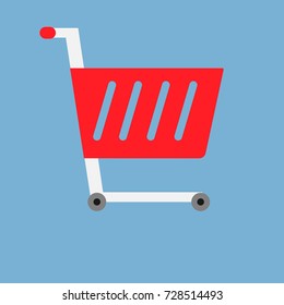 Vector shopping cart flat icon