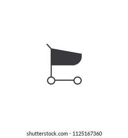 Vector shopping cart icon.