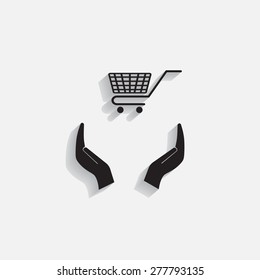 Vector shopping cart icon