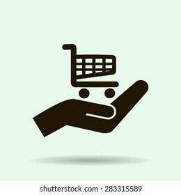 Vector shopping cart icon