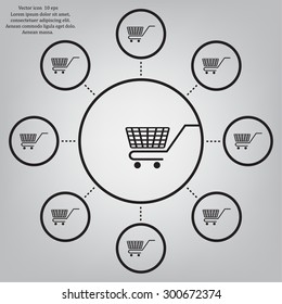 Vector shopping cart icon