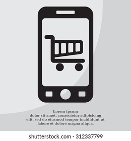 Vector shopping cart icon