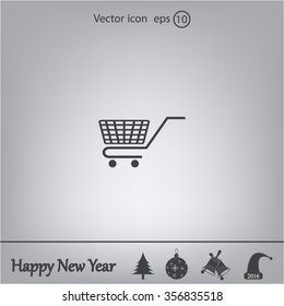 Vector shopping cart icon