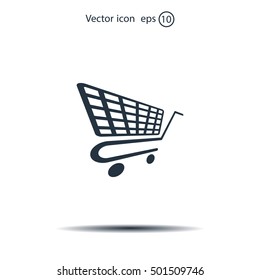 Vector Shopping Cart Icon Stock Vector (Royalty Free) 501509746