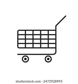 Vector Shopping Cart Icon Isolated On White Background