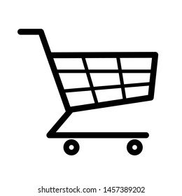 Vector shopping cart Icon on white background