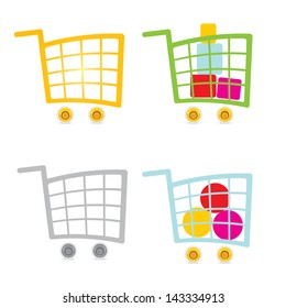 Vector shopping cart icons