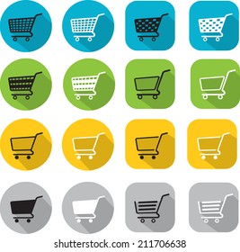 vector shopping cart icons