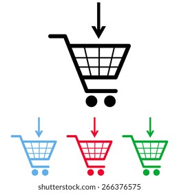 Vector shopping cart icons