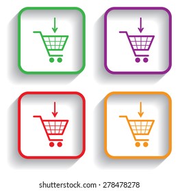 Vector shopping cart icons 