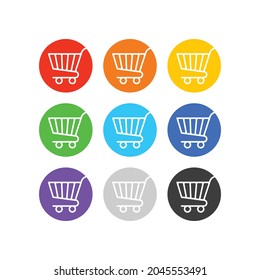 Vector shopping cart Icons set. Symbol for Online shop, basket or store. Premium EPS 10.