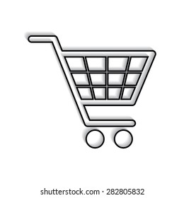 Vector shopping cart icons with shadow
