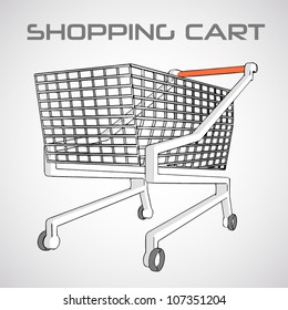 Vector shopping cart illustration