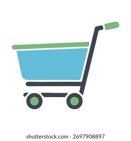Carrito de compras de Vector aislado en blanco