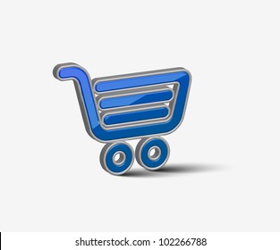 Vector shopping cart item - buy buttons design.