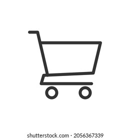 Vector shopping cart line icon. Symbol in trendy outline style. Vector illustration isolated on a white background. 