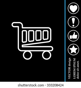 Vector shopping cart line icon