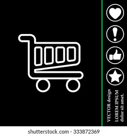 Vector shopping cart line icon