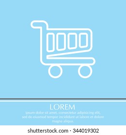 Vector shopping cart line icon