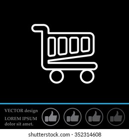 Vector shopping cart line icon