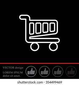 Vector shopping cart line icon