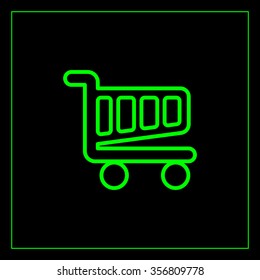 Vector shopping cart line icon