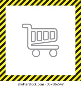 Vector shopping cart line icon