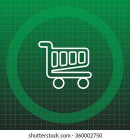 Vector shopping cart line icon