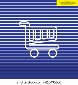 Vector shopping cart line icon