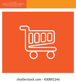 Vector shopping cart line icon