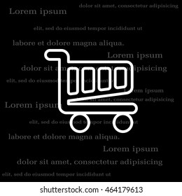 Vector shopping cart line icon