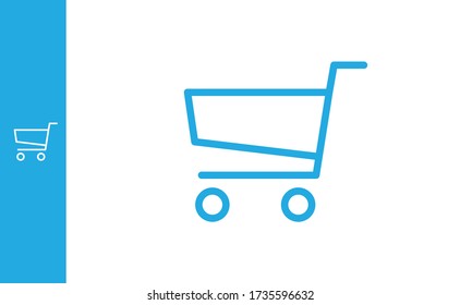 Vector Shopping Cart, online commerce symbol. Internet buy pictogram.